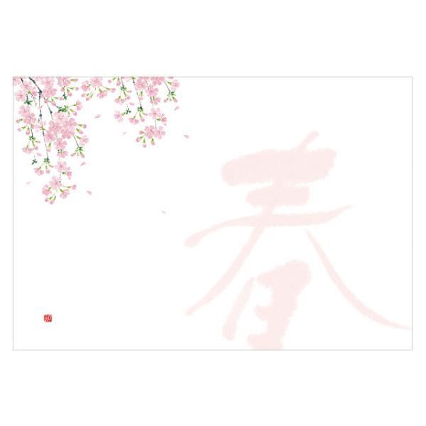 テーブルマット 尺3寸 No.490 春:桜 カミイソ産商
