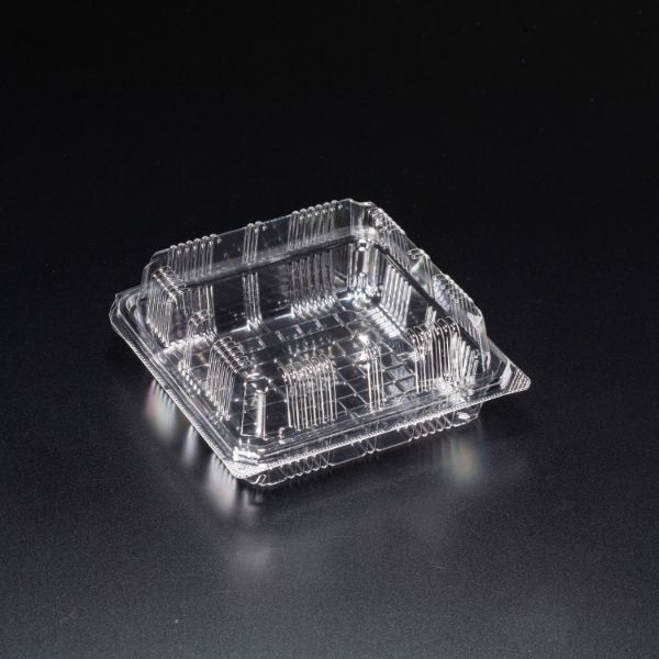 軽食容器 ユニコン LS-角4(盛) 透明 スミ