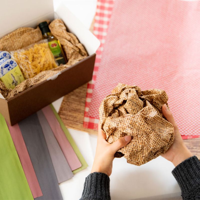 ヘッズ 簡易包装紙 クシャットペーパー 無地スモーキーグリーン-3(100枚)