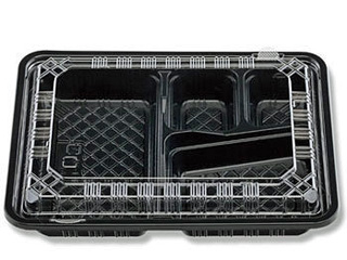 弁当容器 CY-1-1 黒セット(エコOP) エフピコチューパ