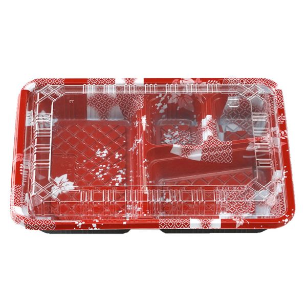 弁当容器 CY-1-1 ゆたか赤セット(エコOP) エフピコチューパ
