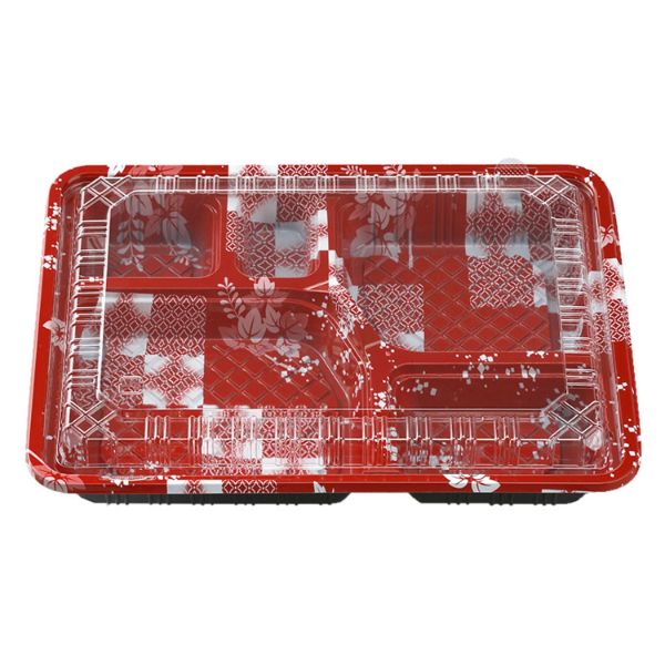 弁当容器 CY-3-1 ゆたか赤セット(エコOP) エフピコチューパ