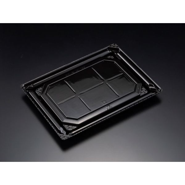 寿司容器 バイオPET 美枠板 25-18B 黒 リスパック