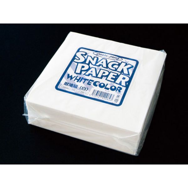 スナックペーパー耐油紙(白)1000枚入 溝端紙工印刷