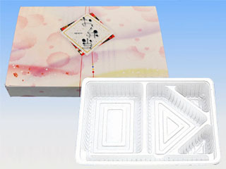 仕出し弁当容器 70-55唯結ワンピース・中仕切70-55白セット 北原産業