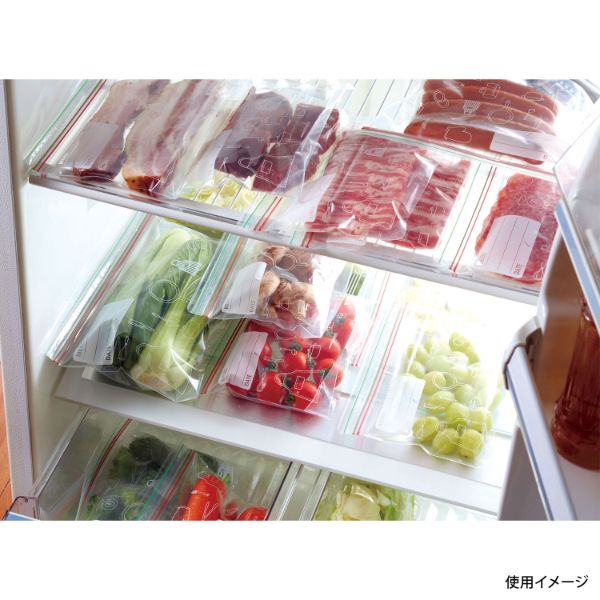 チャック付き袋 ユニパック フリーザーバッグ S(Wチャック付ポリ) 生産日本社