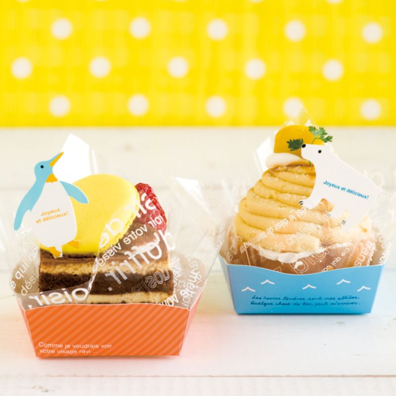 ヘッズ ケーキピック シロクマケーキピック(100枚)
