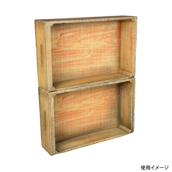 販売什器 ヴィンテージBOX 小 OR オレンジ パックスタイル