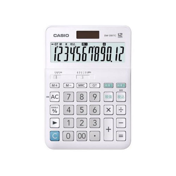 カシオ W税率電卓 12桁 DW-200TC-N