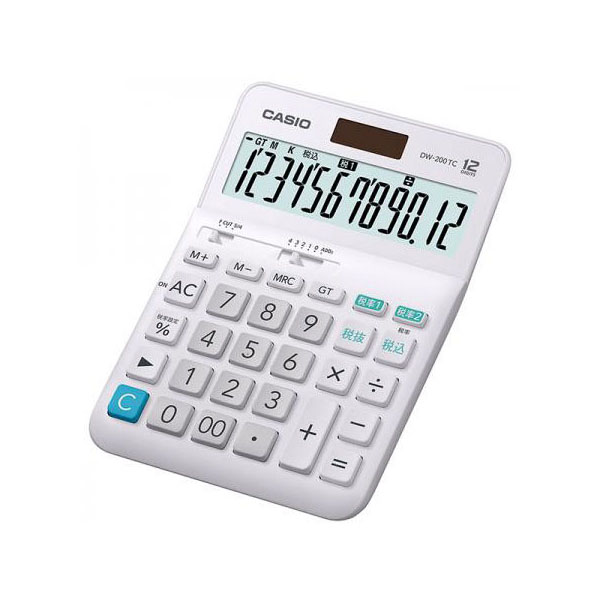 カシオ W税率電卓 12桁 DW-200TC-N