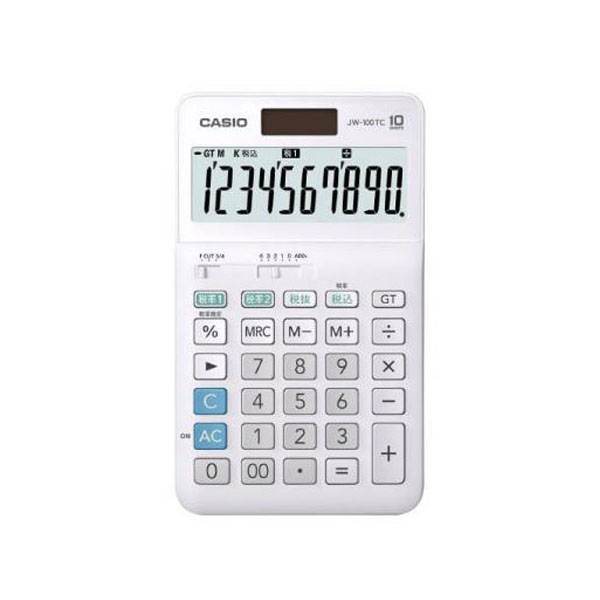 カシオ W税率電卓 10桁 JW-100TC-N