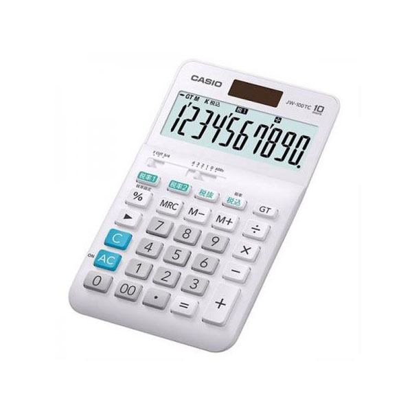 カシオ W税率電卓 10桁 JW-100TC-N