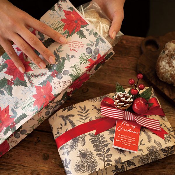 贈答用飾り クリスマスフルリールクリップ付/レッド-1(10個) ヘッズ