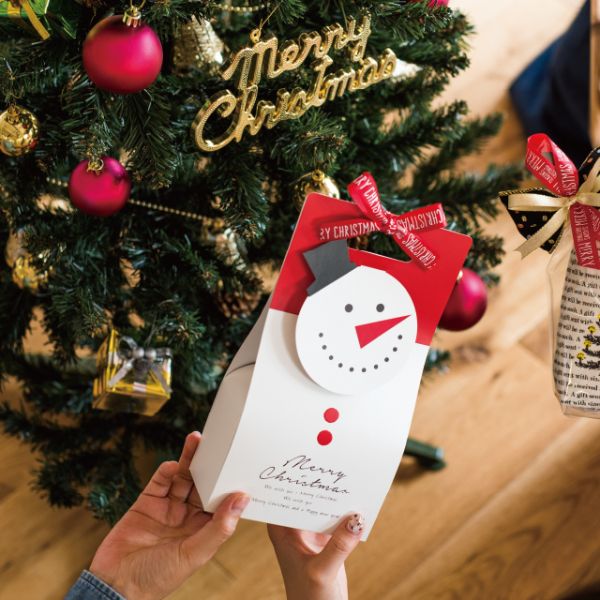 贈答箱 クリスマスオールドスノーマン ギフトBOXバッグ型-S(10枚 ヘッズ