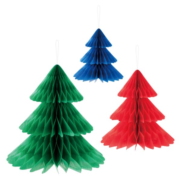 贈答用飾り クリスマスハニカム/ツリー-1(1セット) ヘッズ