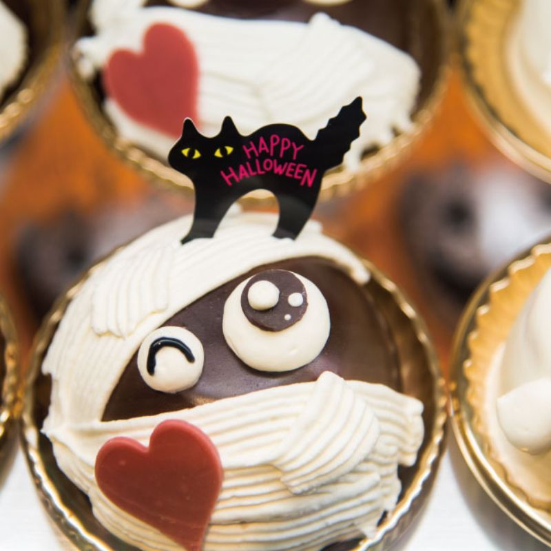 スウィーツ用品 ハロウィンケーキピック 黒ネコ-4(100枚) ヘッズ