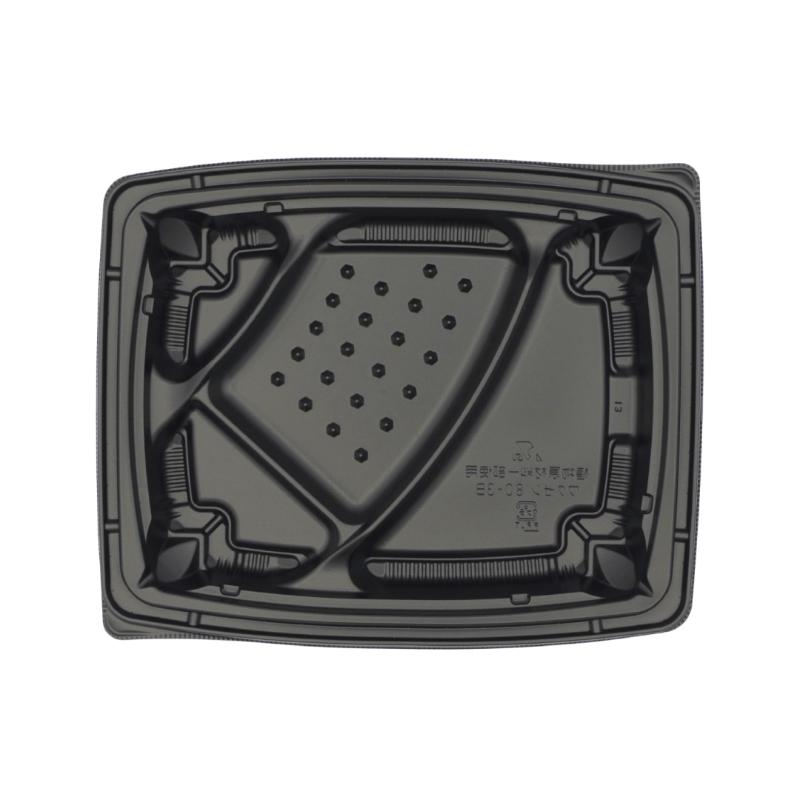 弁当容器 バイオデリカ 枠膳80-3B 黒 リスパック