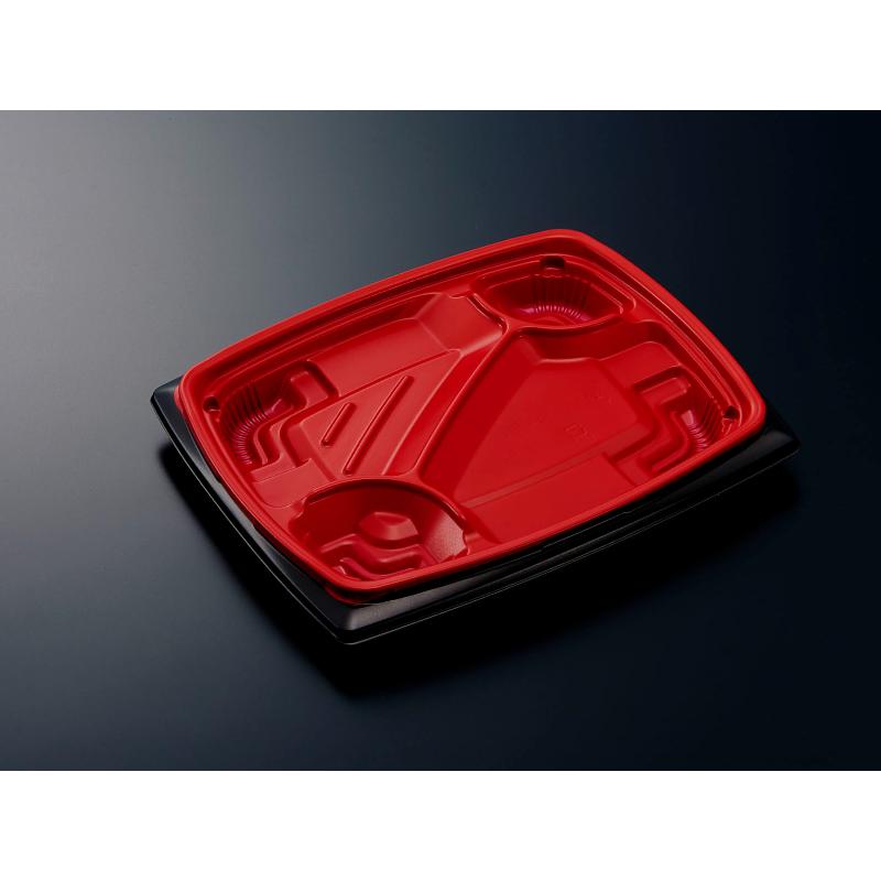 【在庫僅少】 黒白 24-20C CTリル 弁当容器 身 テイクアウト容器の | 中央化学 弁当箱・水筒