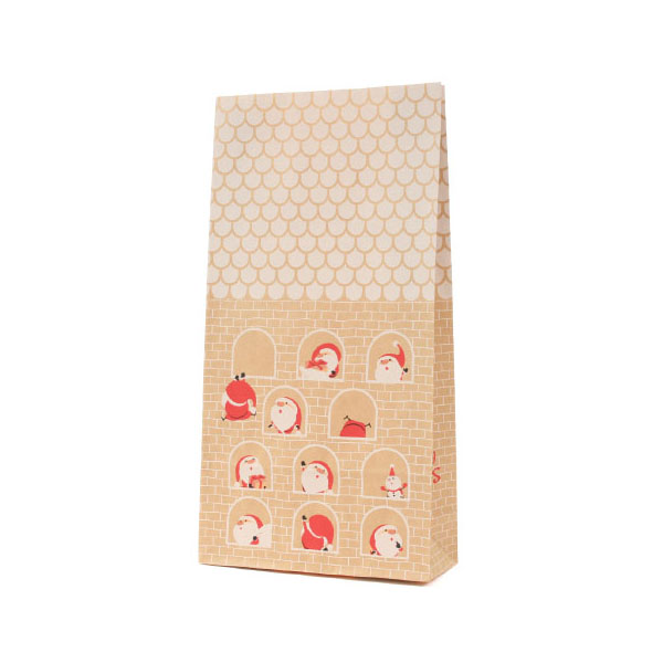 紙袋 パックタケヤマ 角底袋 ハイバッグ HS4 豆サンタ