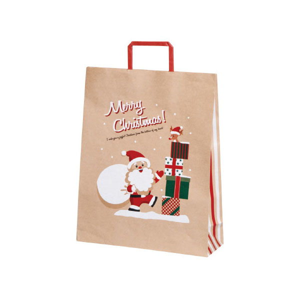 平紐手提袋 プレゼントサンタ L