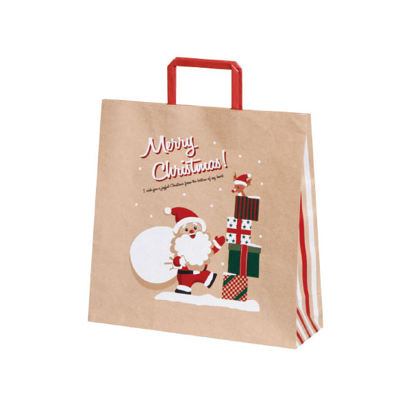 平紐手提袋 プレゼントサンタ M
