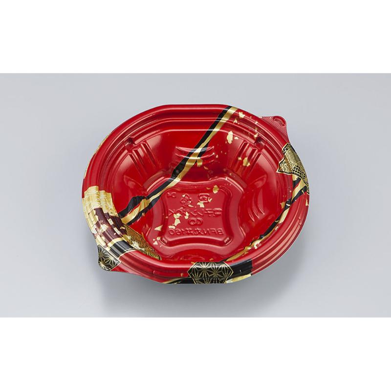 どんぶり容器 BFN丸丼160 舞絹赤 本体 シーピー化成