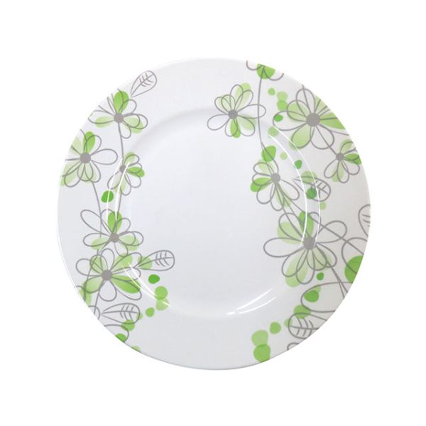 惣菜容器 洋皿(19)フラワーグリーン ニシキ