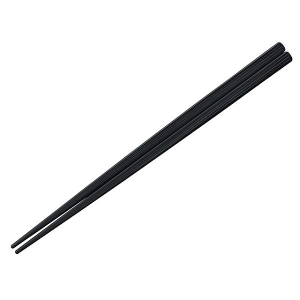 PBT 21cm筋目角箸 黒OM 福井クラフト