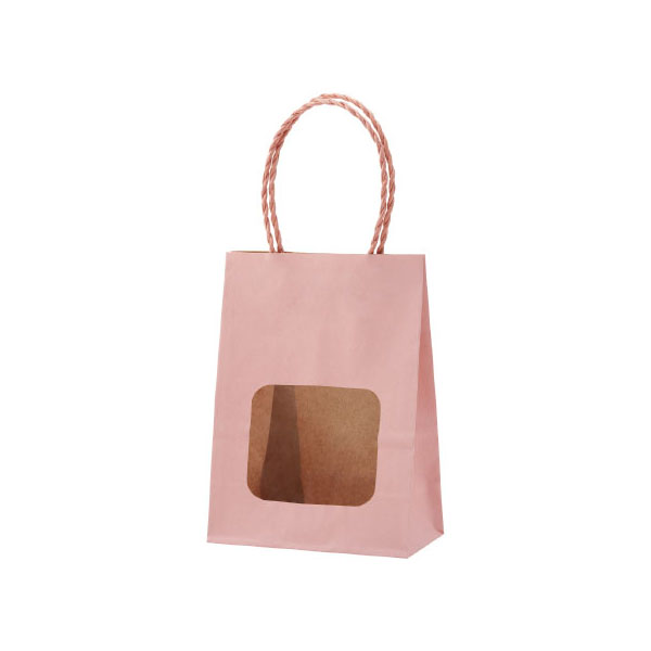 紙手提袋 ウィンドウミニバッグ ピンク パックタケヤマ