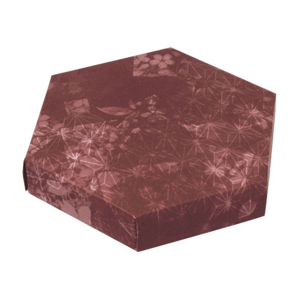 テイクアウトボックス 19-610A 六角(小)あずき ヤマニパッケージ