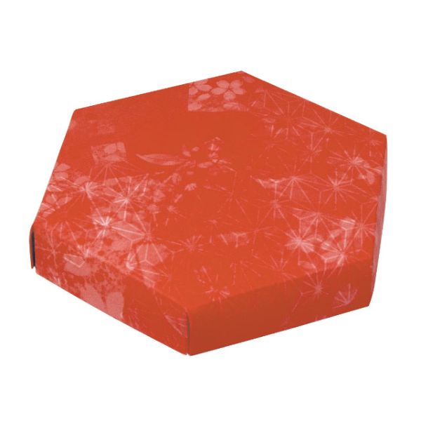 テイクアウトボックス 19-610K 六角(小)紅白 ヤマニパッケージ