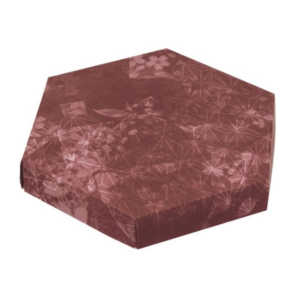 テイクアウトボックス 19-611A 六角(大)あずき ヤマニパッケージ