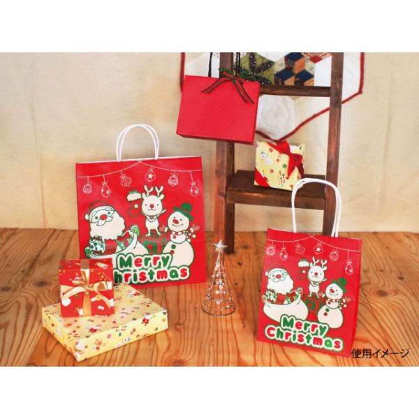 617 包装紙 クリスマスバスケット (赤) 4/6全判 ベルベ