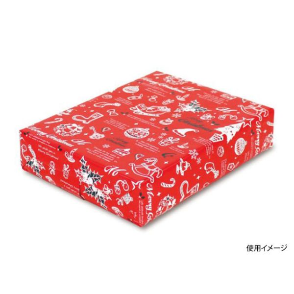 691 包装紙 アンティークノエル (レッド) 4/6全判 ベルベ