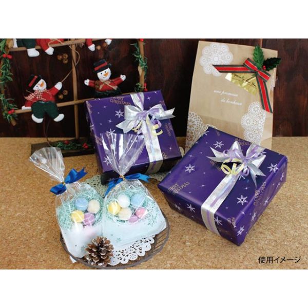 584 包装紙 スノーナイト (ネイビー) 4/6全判 ベルベ