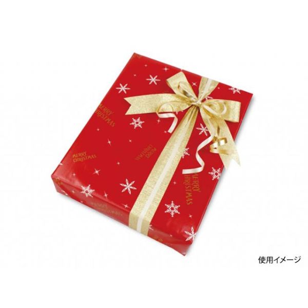 585 包装紙 スノーナイト (レッド) 4/6半切 ベルベ