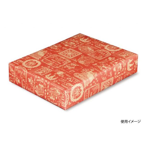572 包装紙 クリスマスランド赤 4/6全判 ベルベ