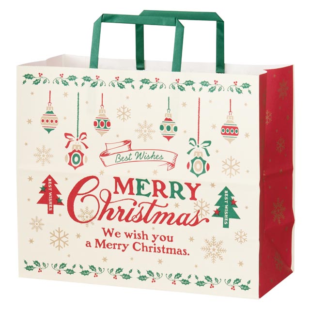 紙手提袋 クラシカルクリスマス ペーパーバッグ-3(50枚) ヘッズ