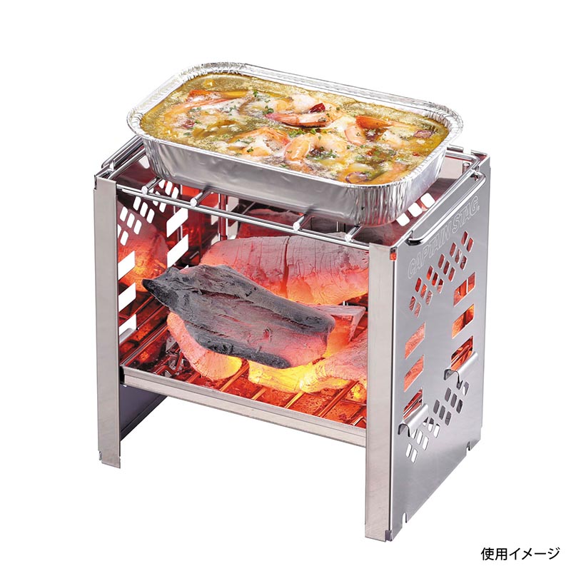 アウトドア用品 パール金属 BBQ アルミ角型プレート 17×10.5cm 4枚組