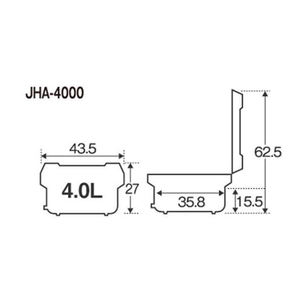 炊飯器 タイガー 業務用電子ジャー(木目) JHA-4000