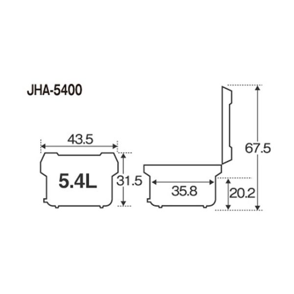 炊飯器 タイガー 業務用電子ジャー(木目) JHA-5400