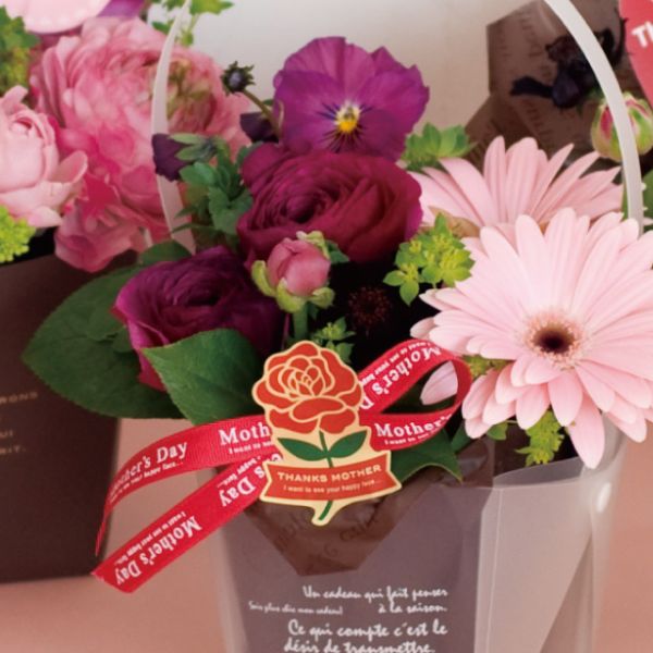 母の日シール-17 レッドローズ(50枚) ヘッズ