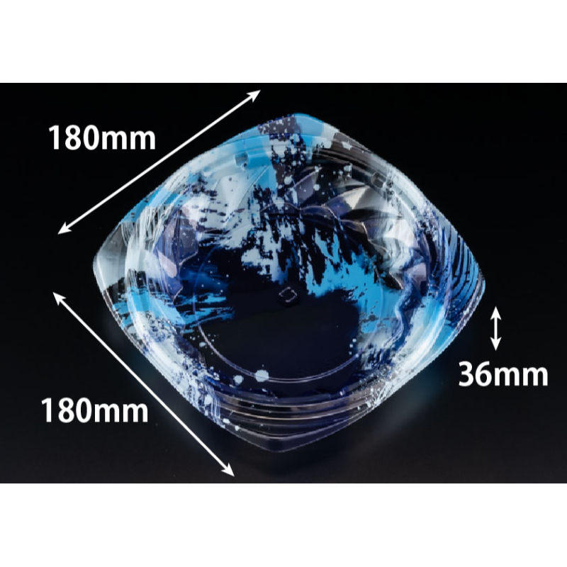 冷麺容器 ジャスト4K 178-36B 海洋青 リスパック