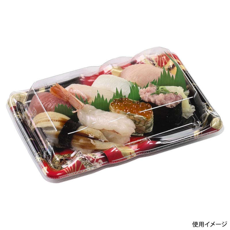寿司容器 なみせ2-4 本体 晴れ着赤 エフピコ