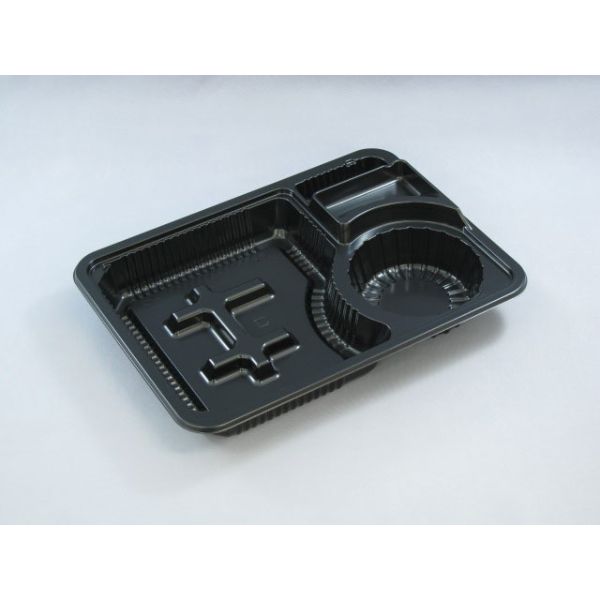 冷麺容器 A-PET 割り子-15-2本体 黒 リスパック