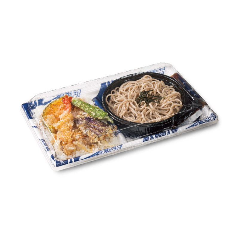 冷麺容器 寿司コンボ1DB ささはく紺白 リスパック