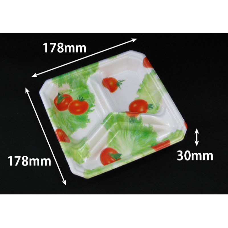 発泡トレー YJ-18-18F 仕切3 トマトレタス リスパック