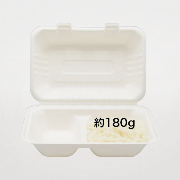 エコ容器 ABバガス ランチ240-150-2 パルプモールド フードパック 白色【weeco】