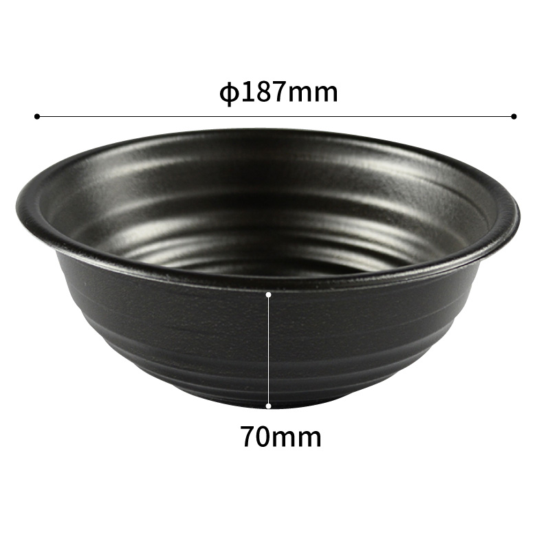 どんぶり容器 YS丼 D-3 黒 パックスタイル | テイクアウト容器の どんぶり容器 YS丼 D-3 黒 パックスタイル | テイクアウト容器の