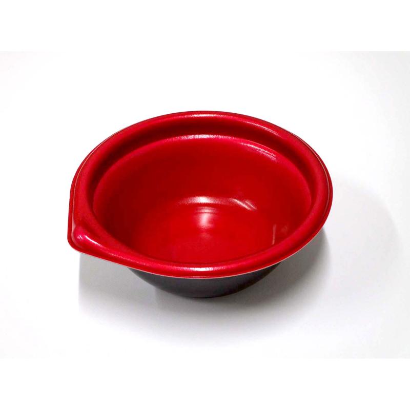 スープ容器 ラルム145本体R 赤/黒 デンカポリマー